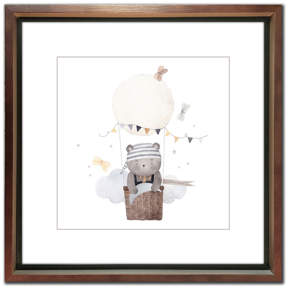 Hot Air Balloon Bear / Hot Air Balloon Bear II 2 PC canvas art