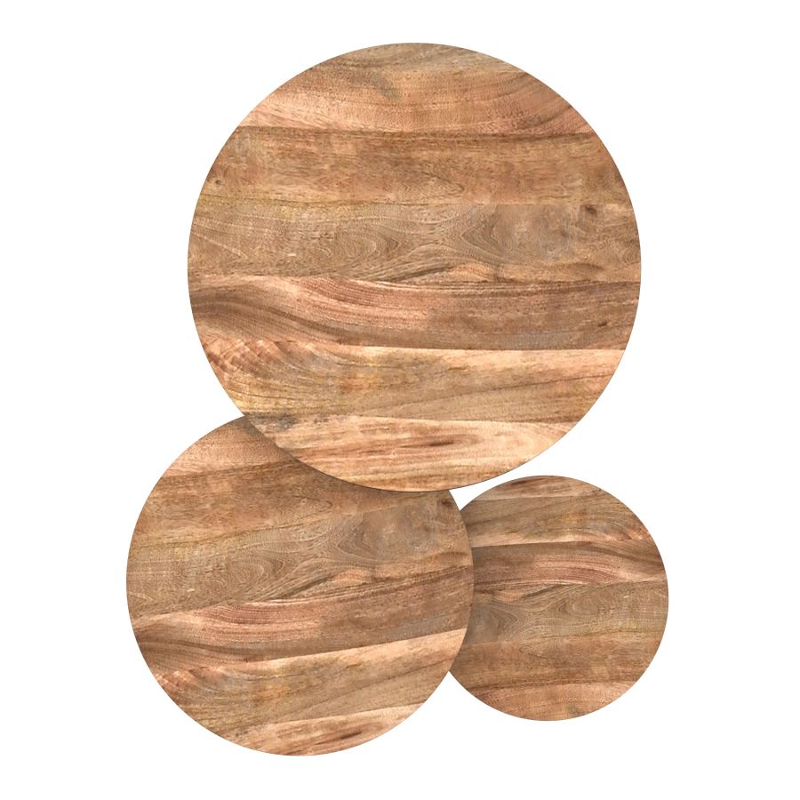 Darsh 3pc Coffee Table Set in Natural and Black 303-403