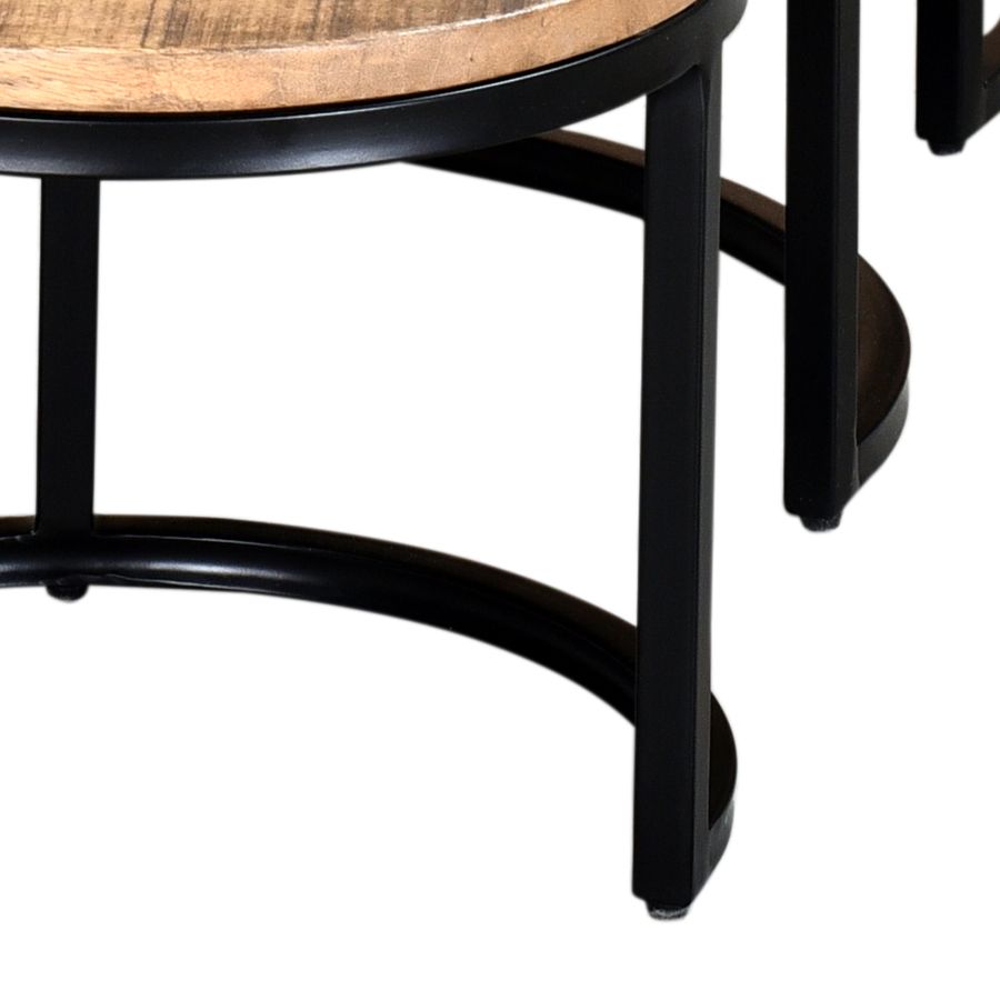 Darsh 3pc Coffee Table Set in Natural and Black 303-403