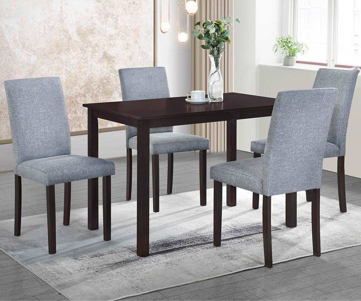 Dawn Fabric Dining Chair Gray Set Of 2 C7006