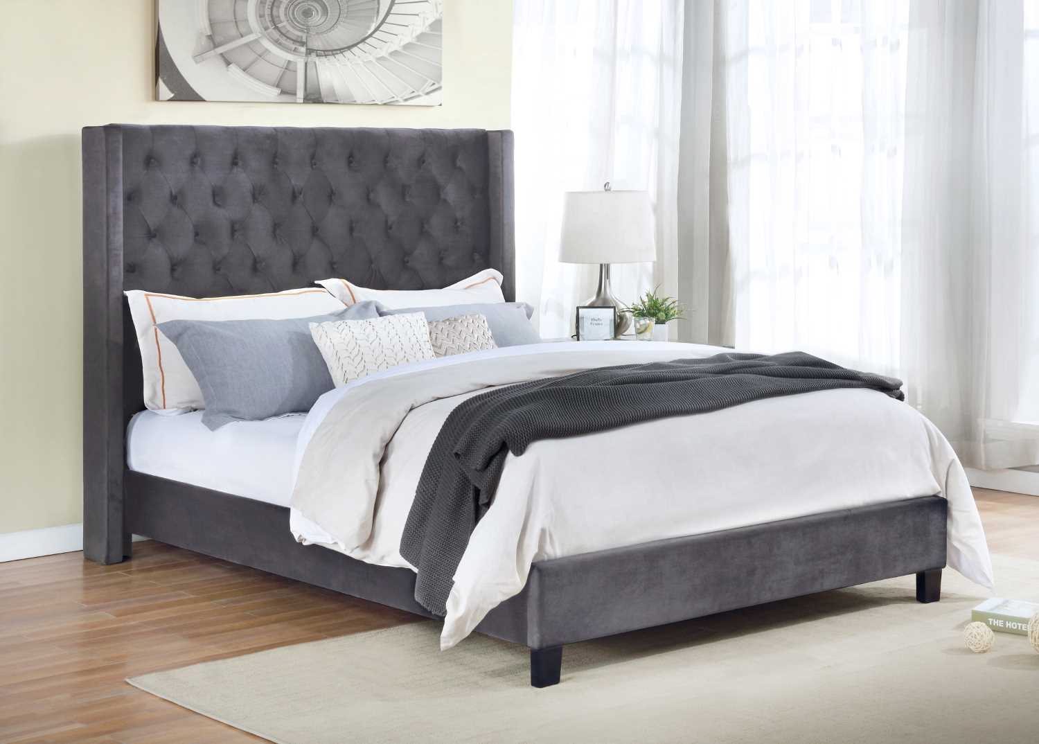 Deirdre Platform Bed Grey 1992