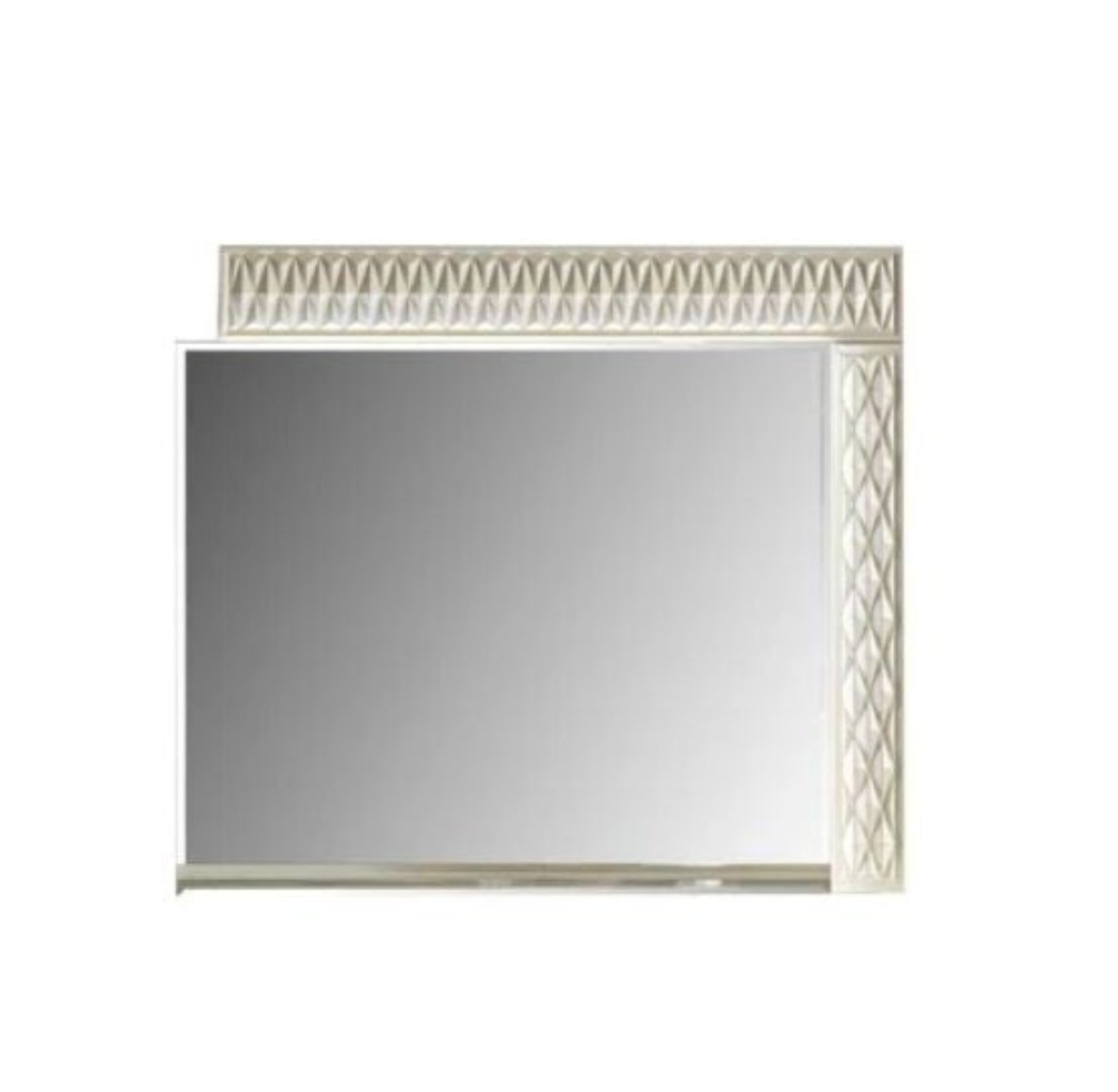 Delfano Gold and Cream Lacquer Finish Bedroom Set 1761