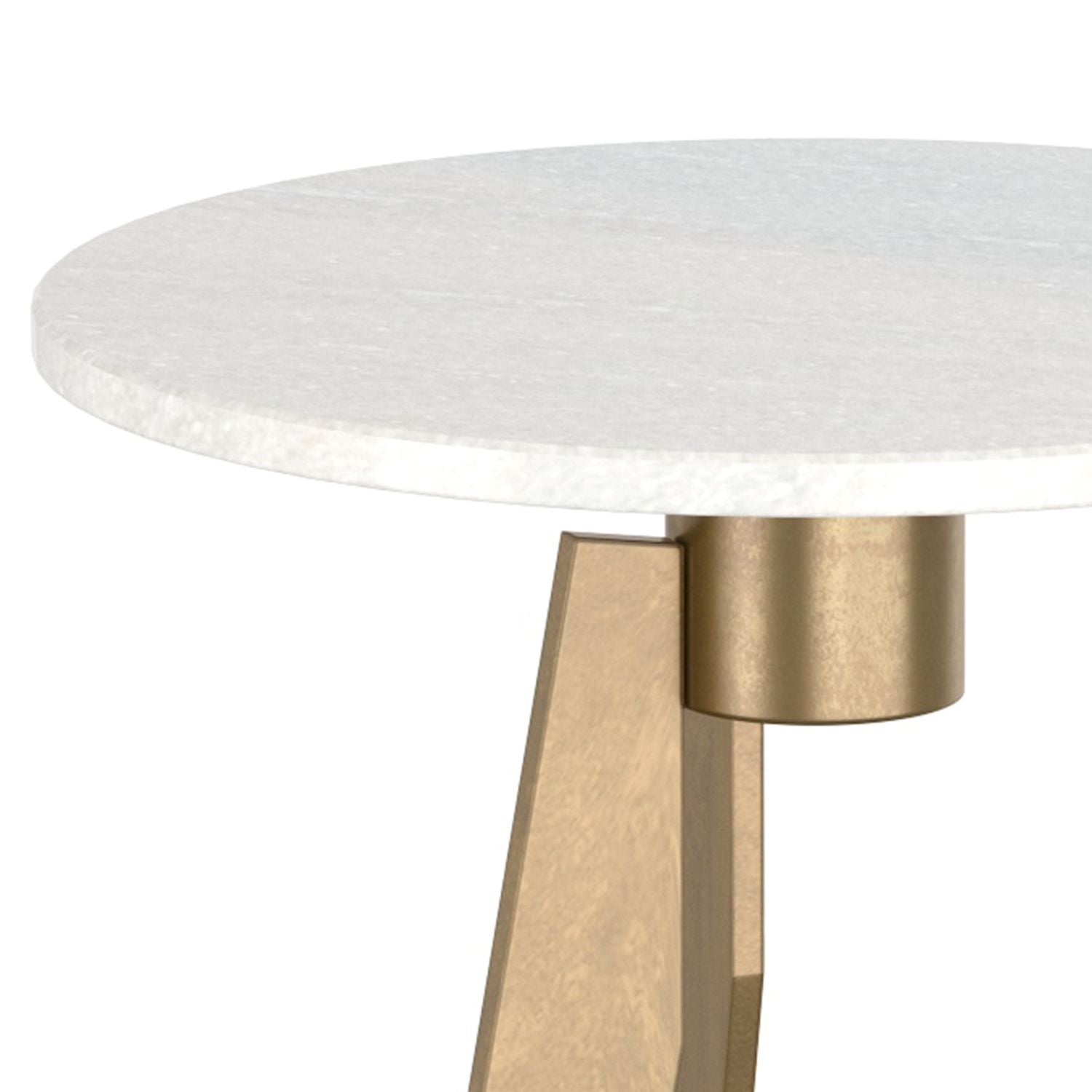 Devas Accent Table in White Marble 501-112WT