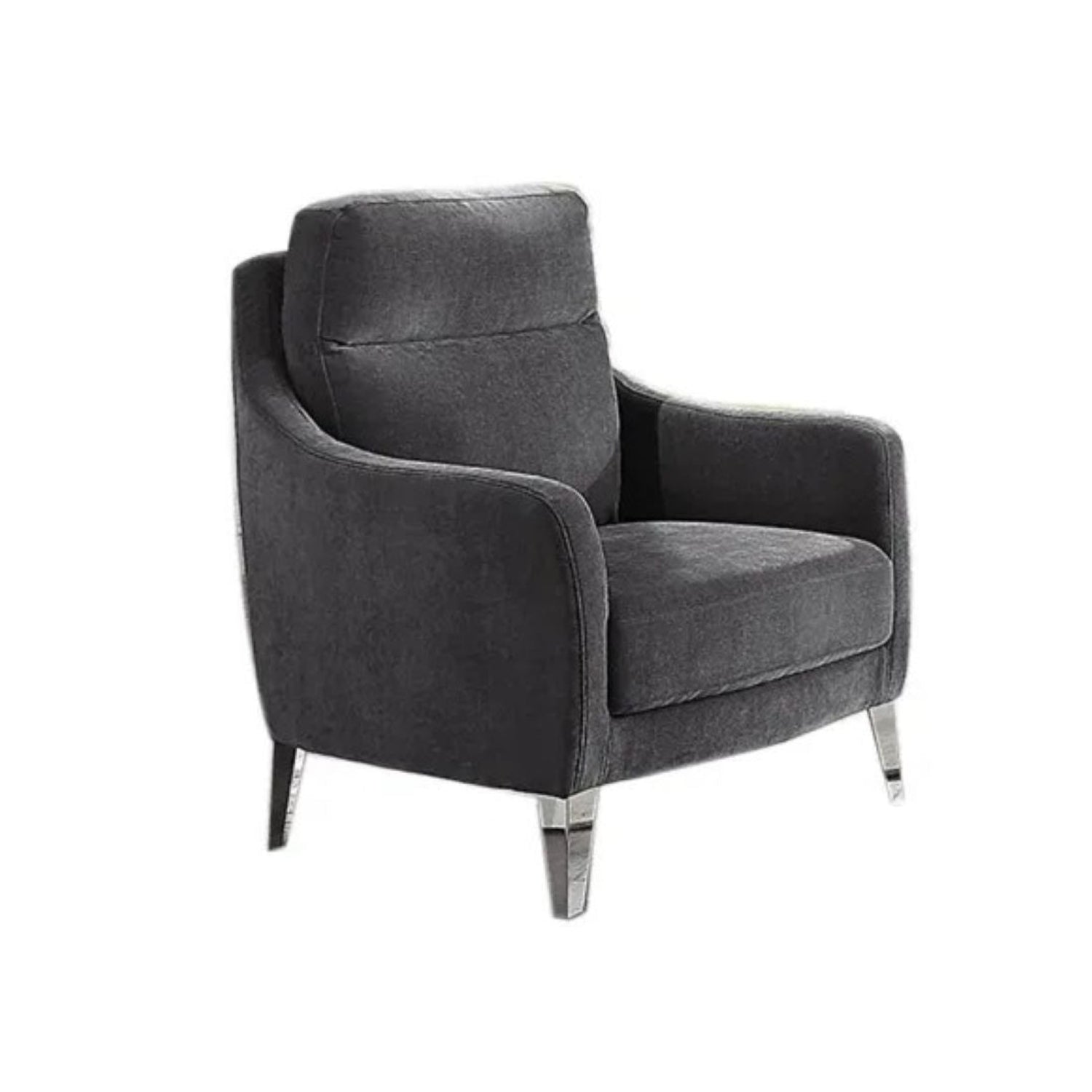 Diana Grey Fabric Sofa Sets with Chrome Accents 5725