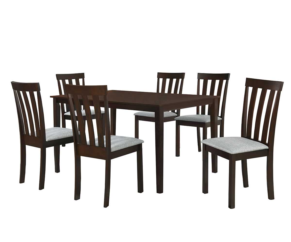 Diana Dining Table With 6 Chairs Espresso T7008