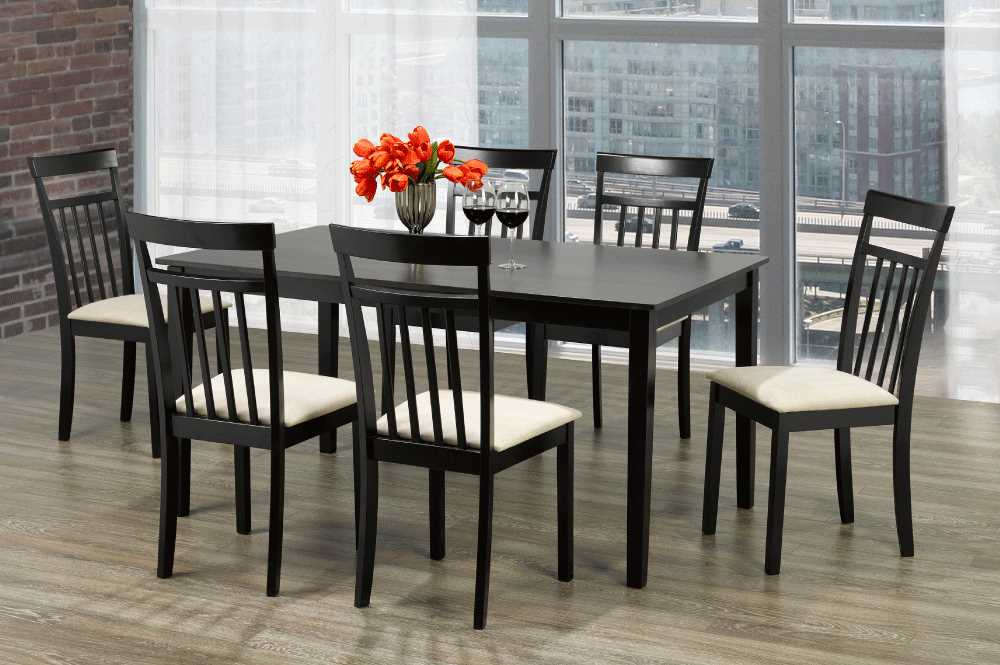 Dining Table With 6 Chairs Cappuccino 3107 / 3105
