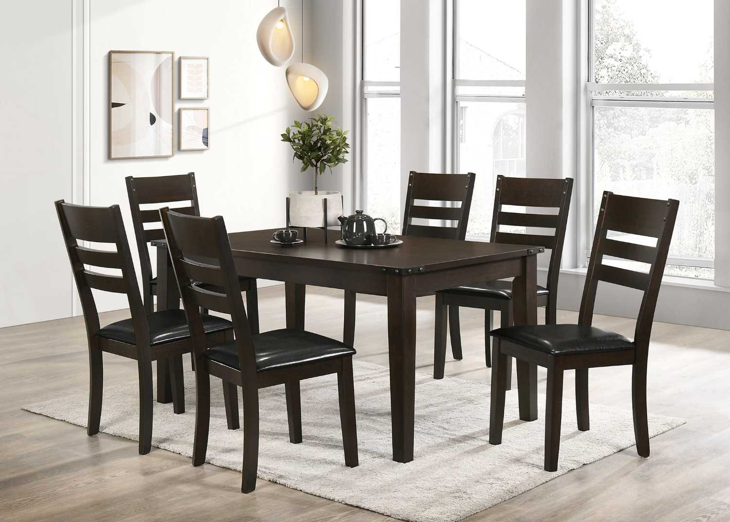 Dining Set Espresso T-1090 / C-1091