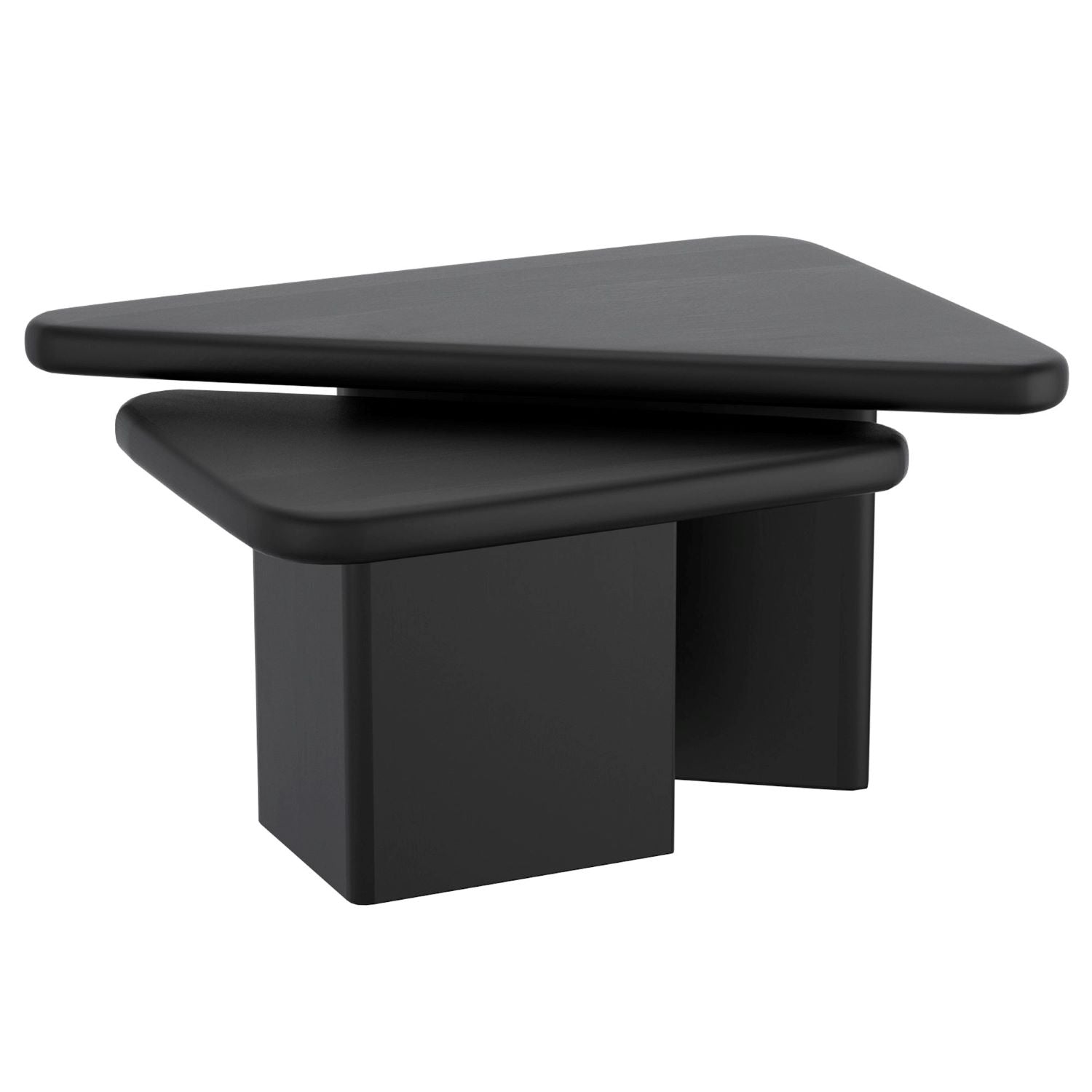 Draco 2pc Coffee Table Set Black 303-155BLK