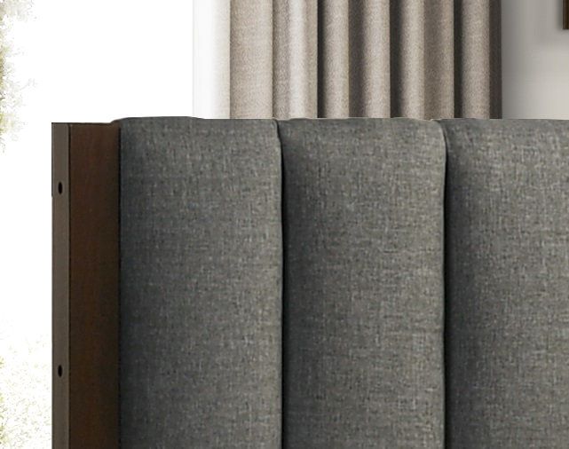 Dylan Fabric Bedroom Set Dark Grey