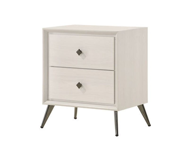 Ella White 2 Drawer Night Stand