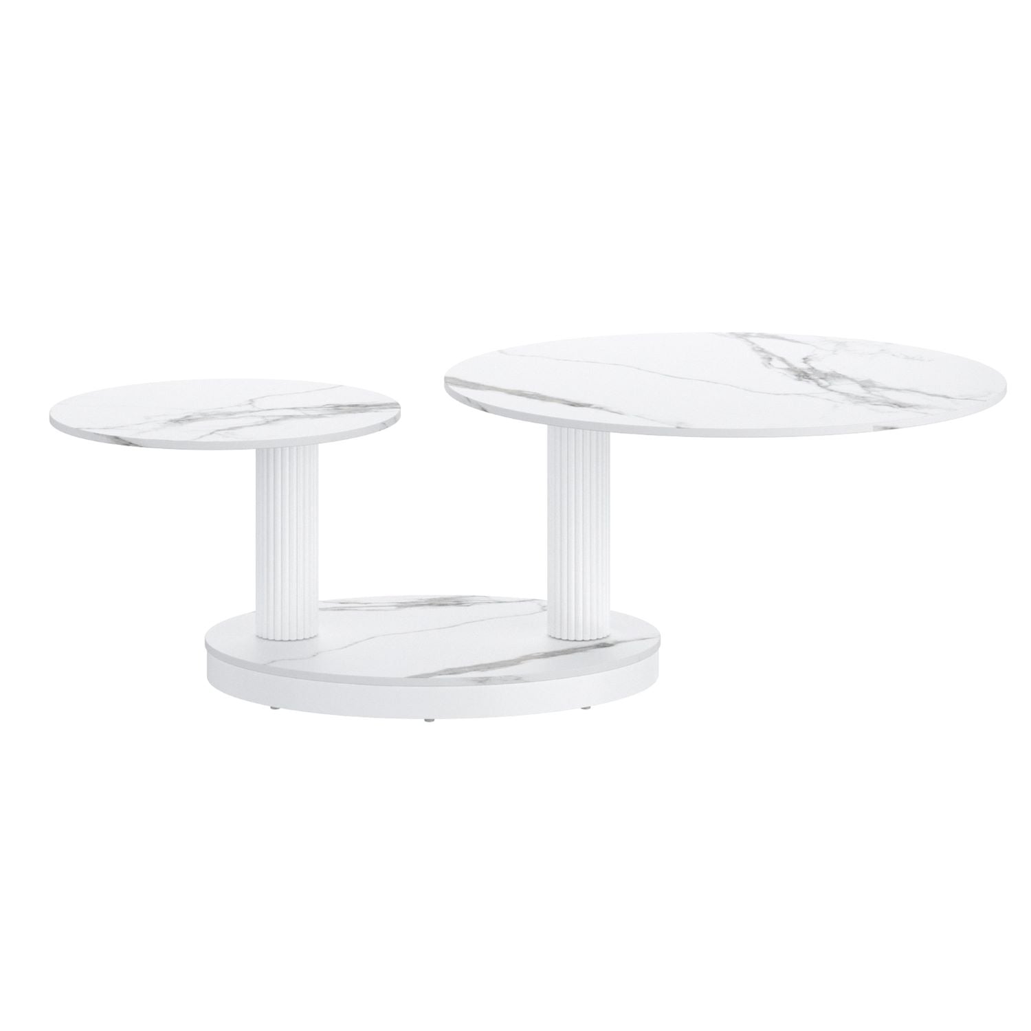 Elara Sintered Stone White Coffee Table 301-198WT
