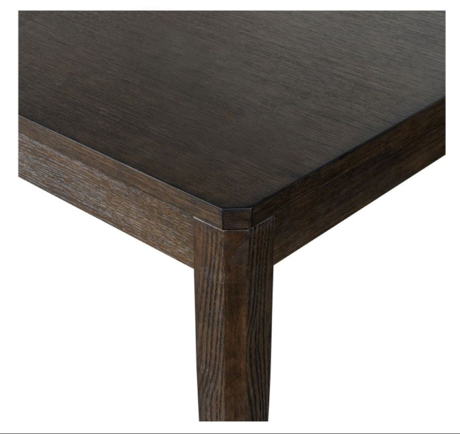 Elijah Espresso Wooden 7pc Dining Set with Faux Leather Seat Chairs 563322