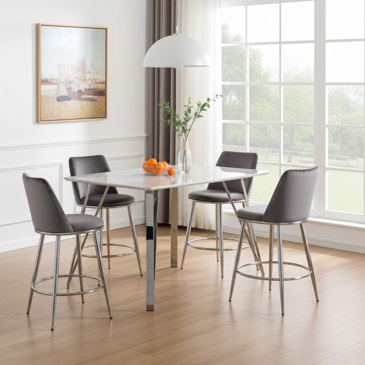 Ella/Nova Counter Height Dining Table with 4 chairs 1319/24512