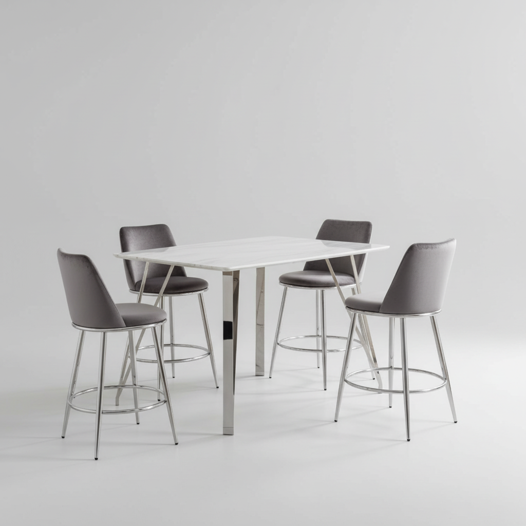 Ella/Nova Counter Height Dining Table with 4 chairs 1319/24512