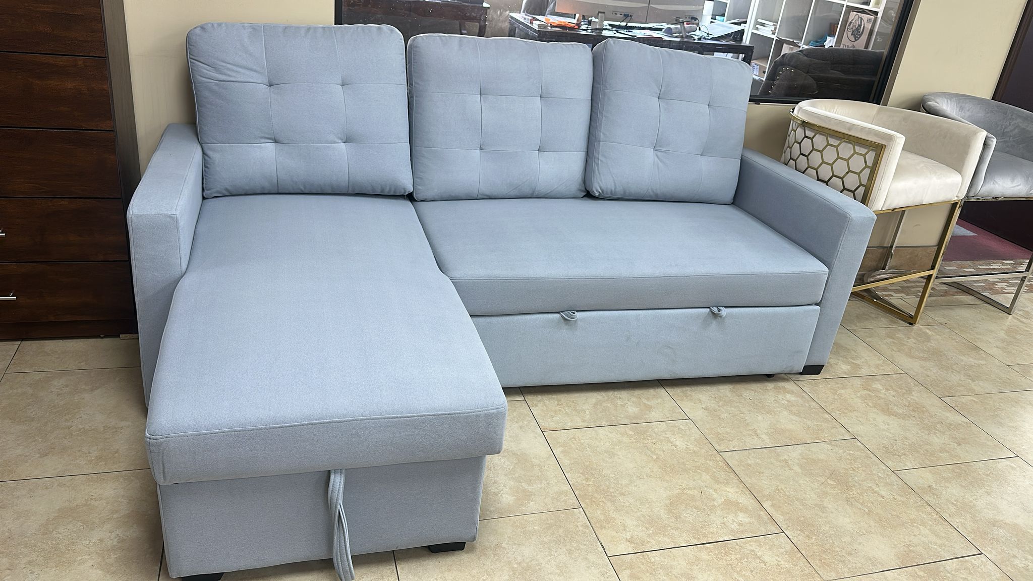 Ellora Reversible Sectional Sofa Bed 8901