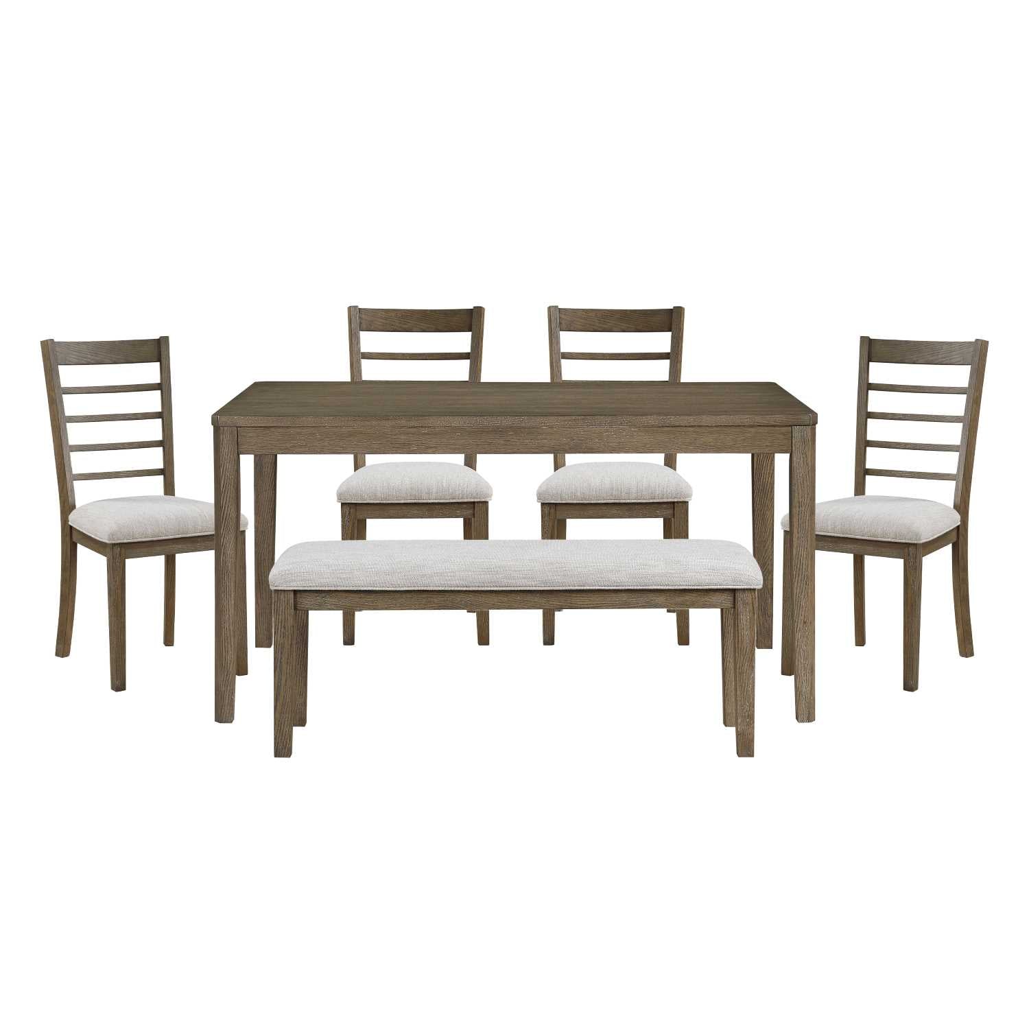 Emilia 6PC Dining Set Light Brown 5987