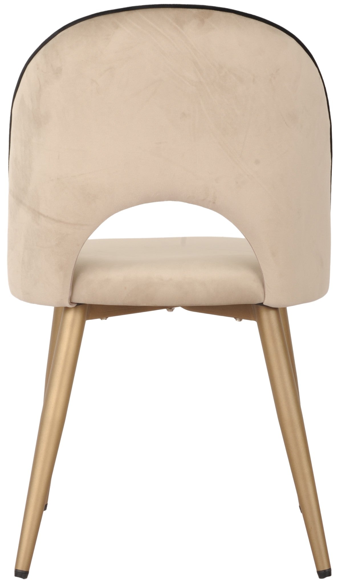 Emilia Dining Chair Beige & Gold Set of 2 Chairs 201781 ( OPEN BOX )
