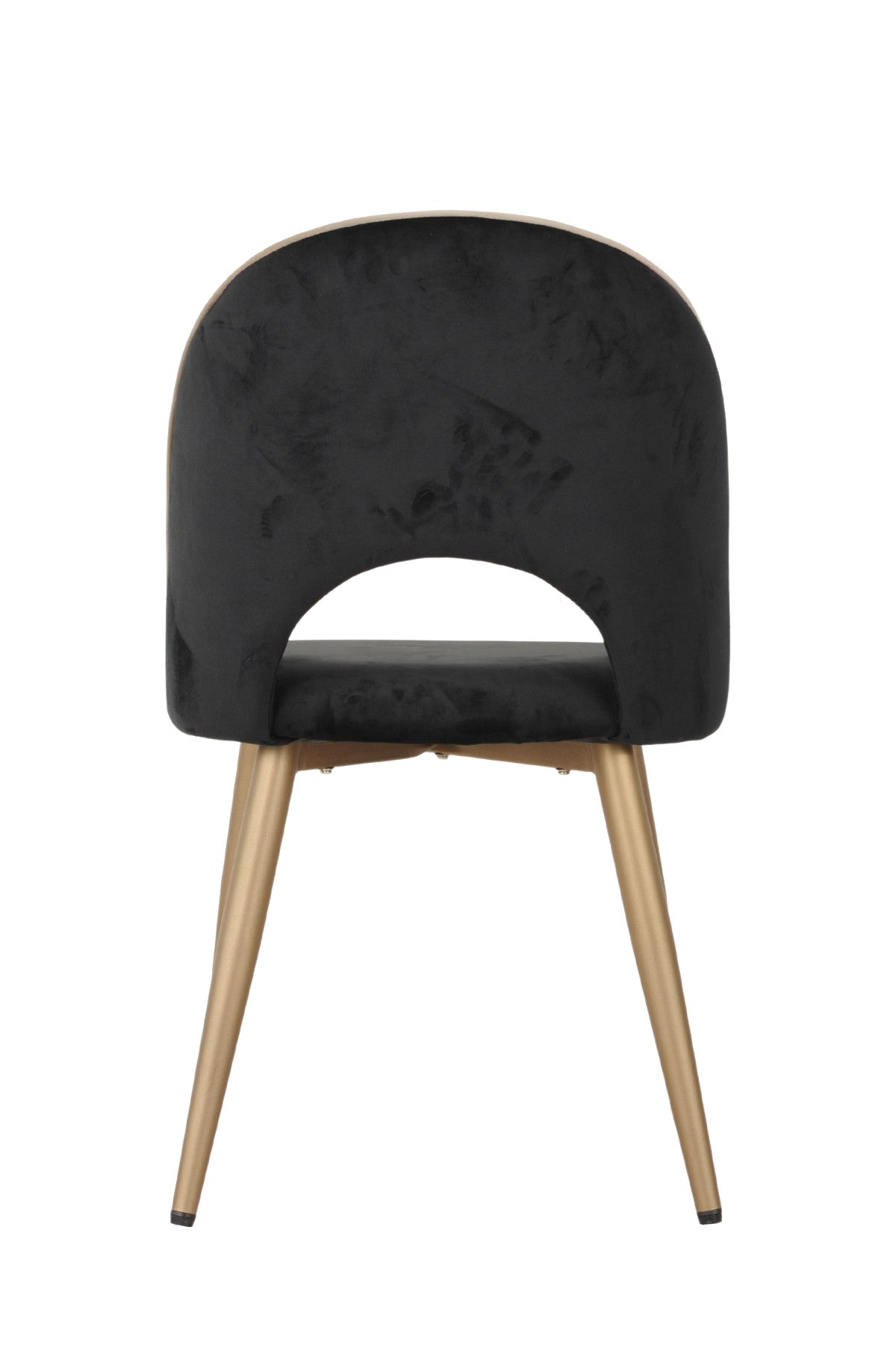 Emilia Dining Chair Black & Gold Set of 2 Chairs 201782 ( OPEN BOX )