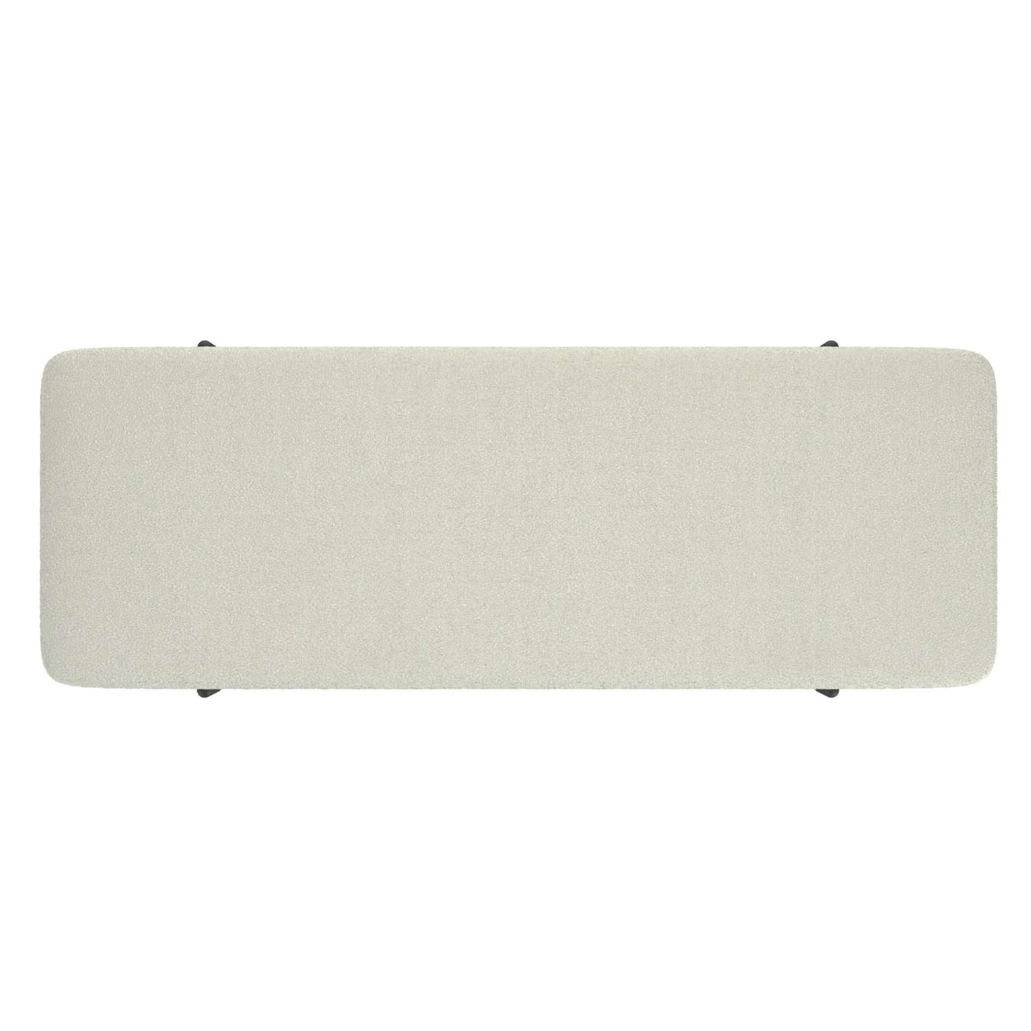 Erzo Storage Ottoman Bench in White and Black 402-136WT