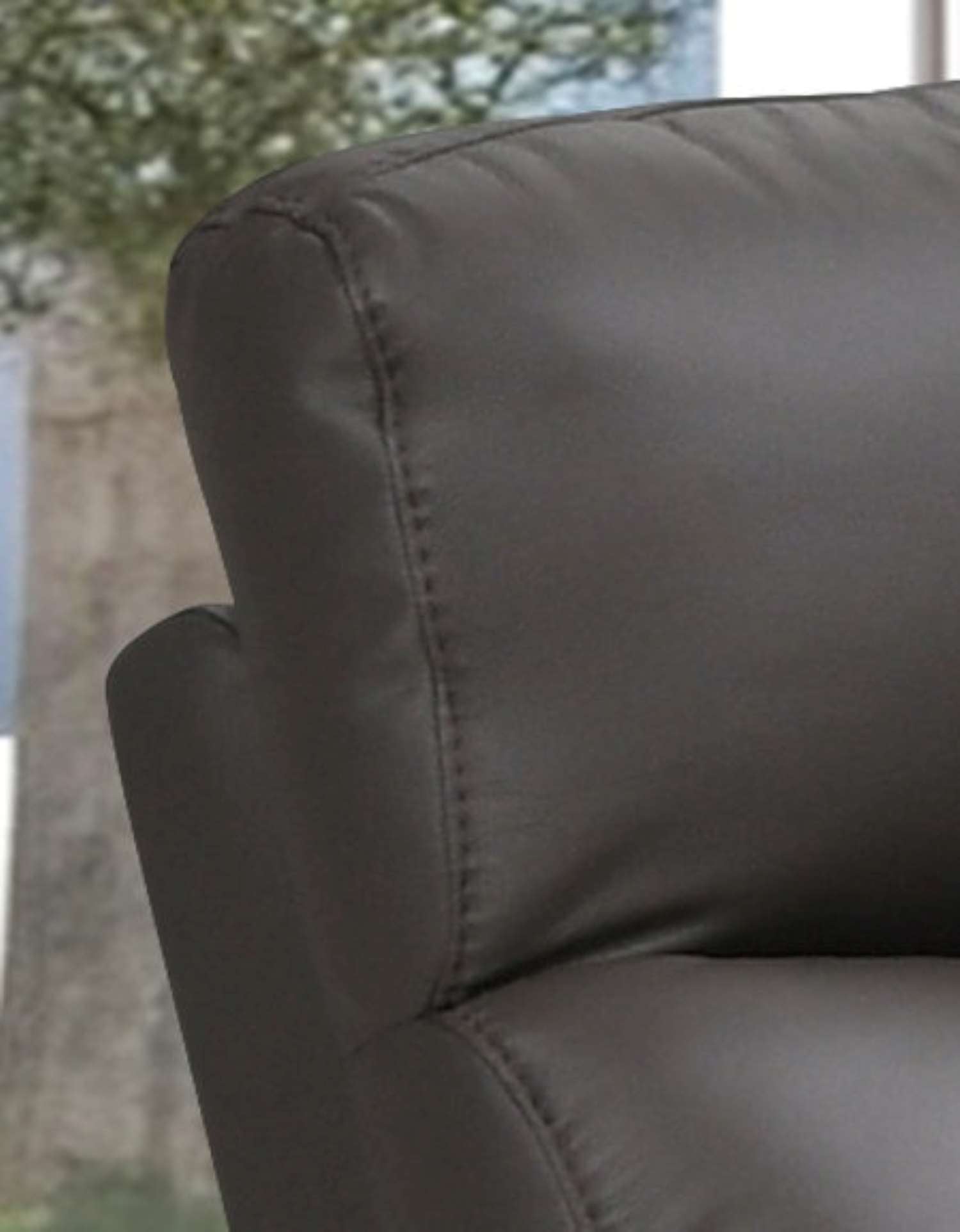 espresso genuine leather sofa set