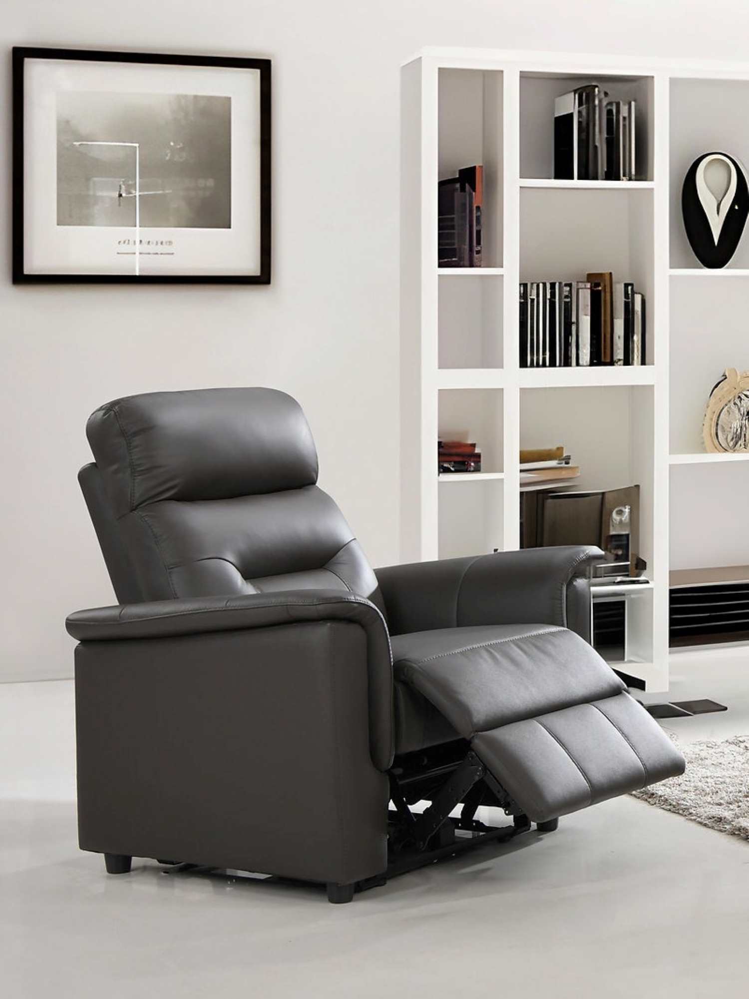 espresso genuine leather chair