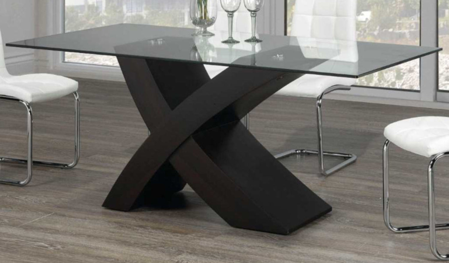 glass dining table