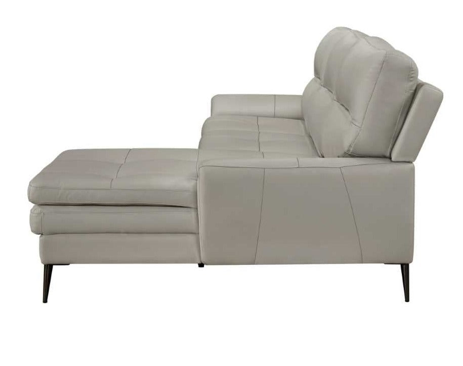 Essex Top-Grain Cow Leather Sectional Sofa With Right Side Chaise 8577