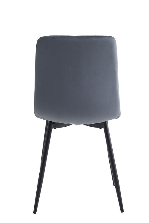 Extendable Black Sintered Stone Dining Table with Dark Grey Chair Set - T-1472/C-1474