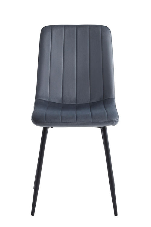 Extendable Black Sintered Stone Dining Table with Dark Grey Chair Set - T-1472/C-1474