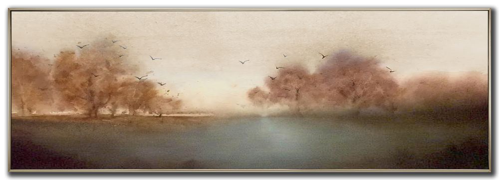 Copper Landscape Canvas Art 20" x 59"