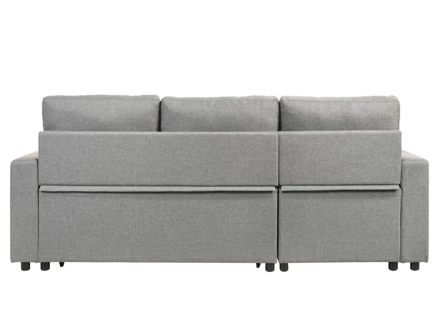 Faber Reversible Sectional Sofa with Pull-out Sleeper and Storage Chaise Smoke Grey 99996
