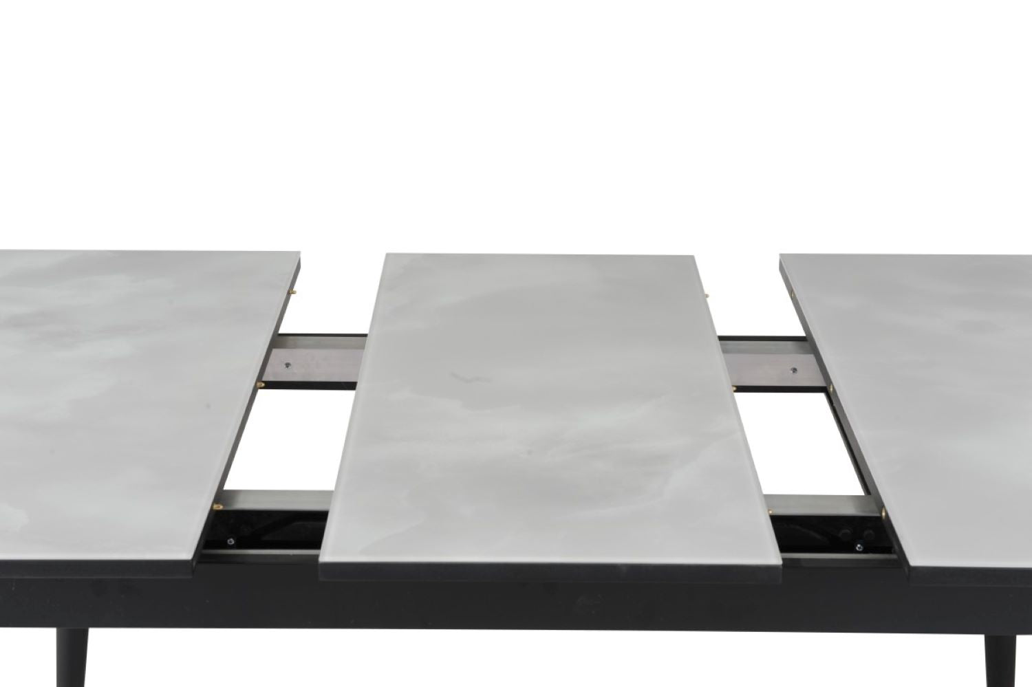 Fabian Extendable Light Grey Dining Table with Black Legs 15661