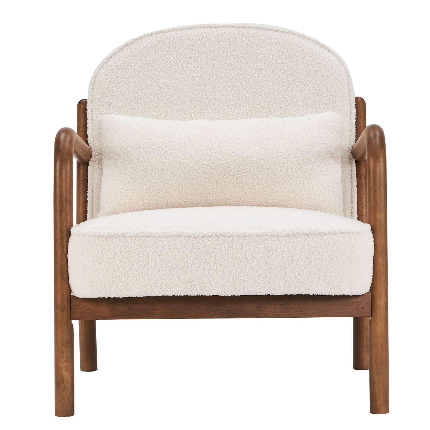 Fani White Boucle Fabric Accent Chair 403-926WT