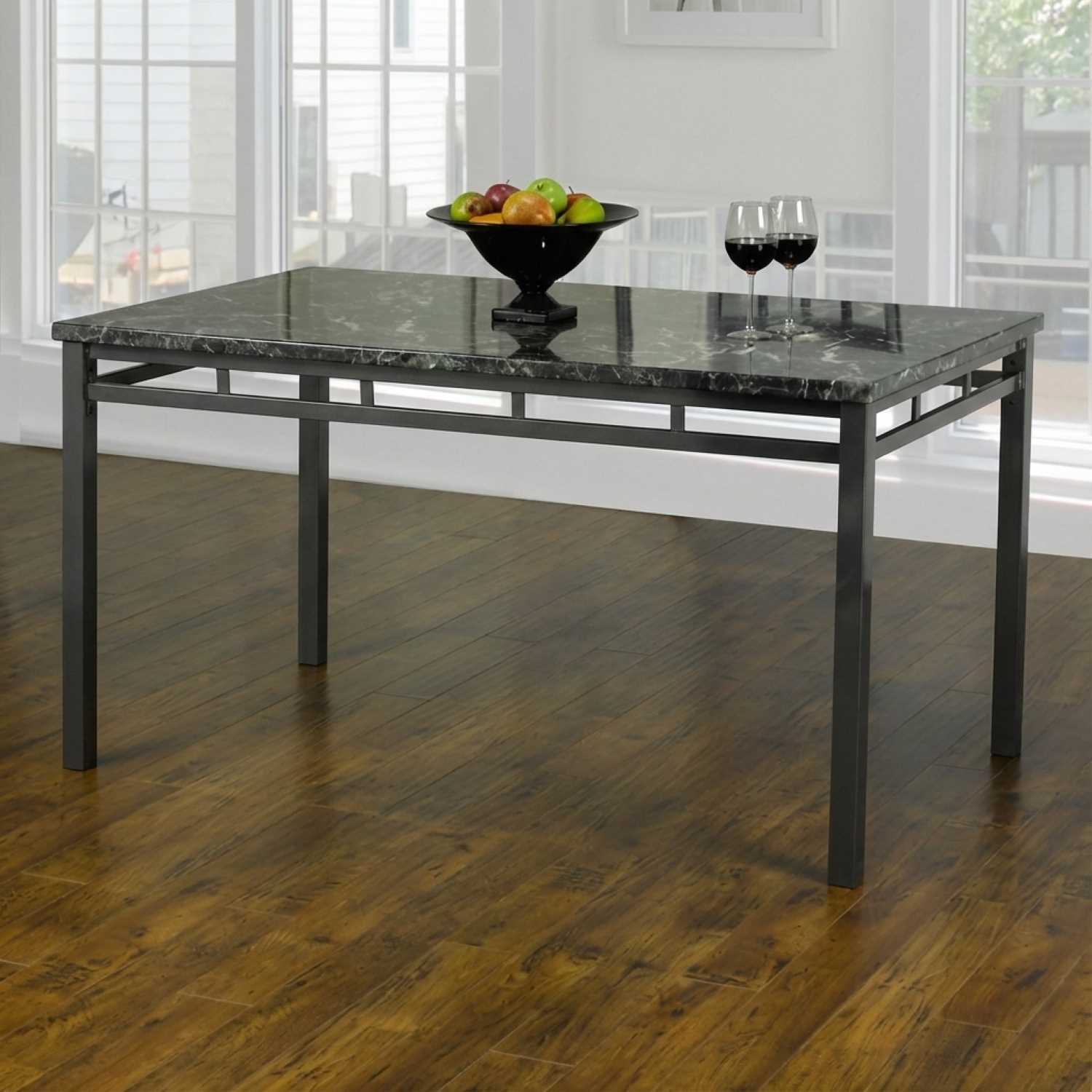 Rectangular Faux Marble Dining Table 1240
