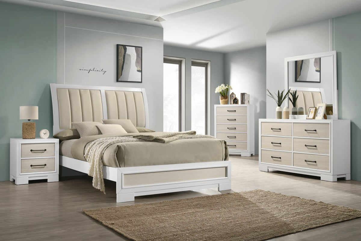 Flora Queen 8-Piece Bedroom Set White 40922