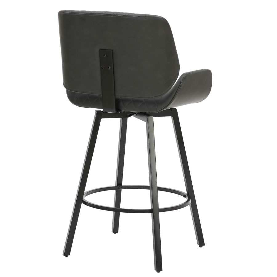 Fraser 26" Counter Stool, set of 2, with Swivel in Vintage Charcoal 203-667PUCH