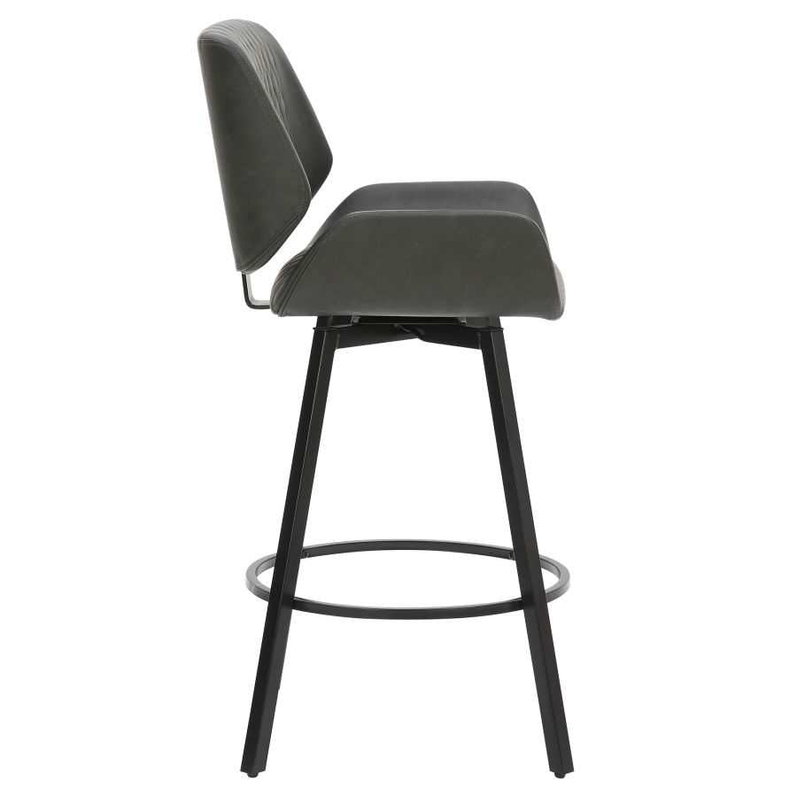 Fraser 26" Counter Stool, set of 2, with Swivel in Vintage Charcoal 203-667PUCH