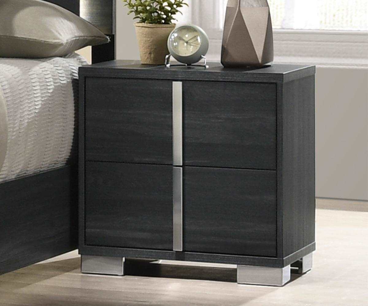 Freya Wooden Grey Bedroom Set With LED Headboard 785