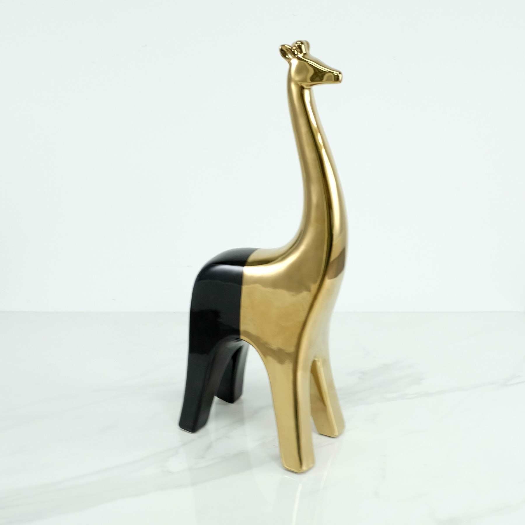 GOLD/BLACK GIRAFFE FIGURINE EL V50-528