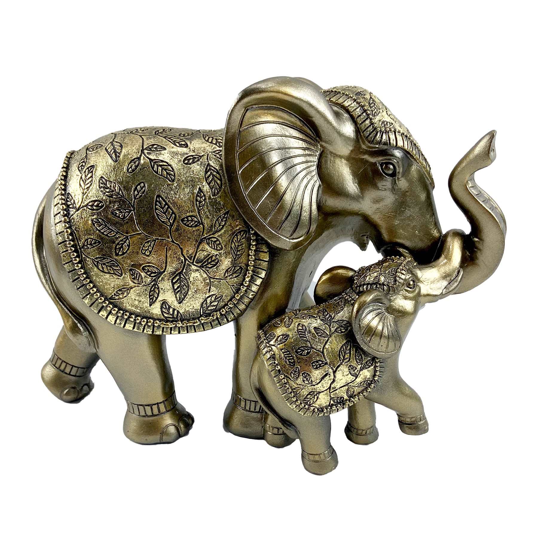 GOLD MOM+BABY ELEPHANT EL 16-1035