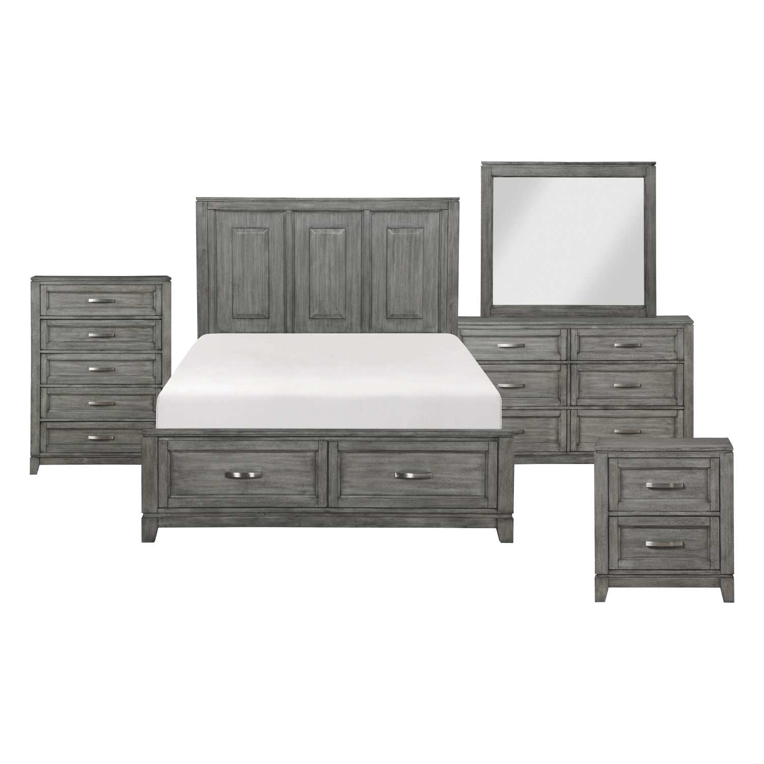 Garretson Wooden Queen Bedroom Set Grey 1450
