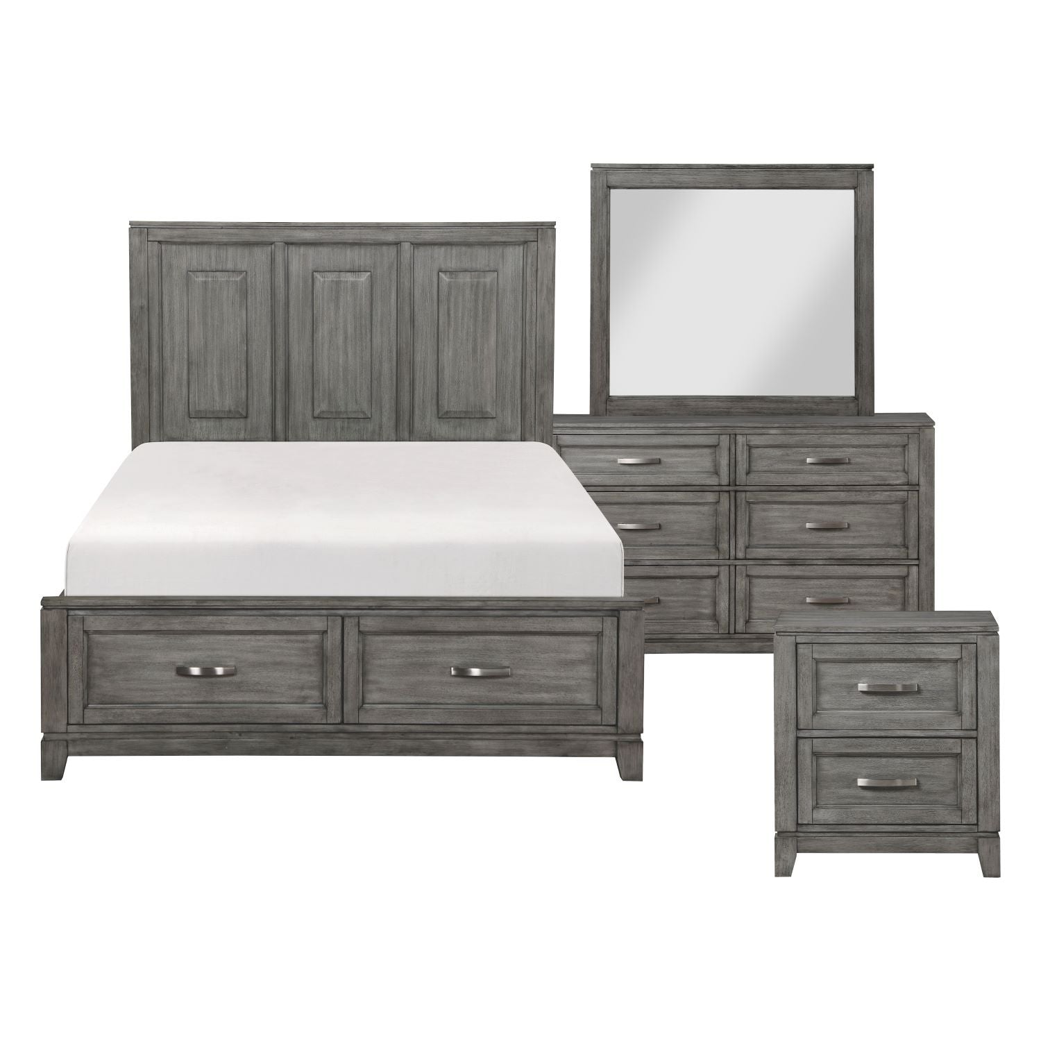 Garretson Wooden Queen Bedroom Set Grey 1450