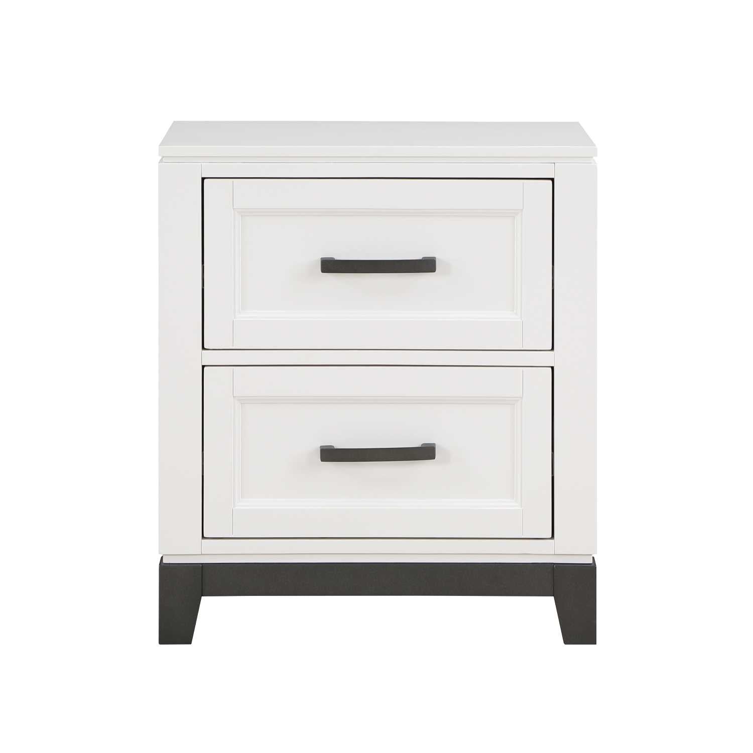 Garretson Wooden Night Stand White 1450