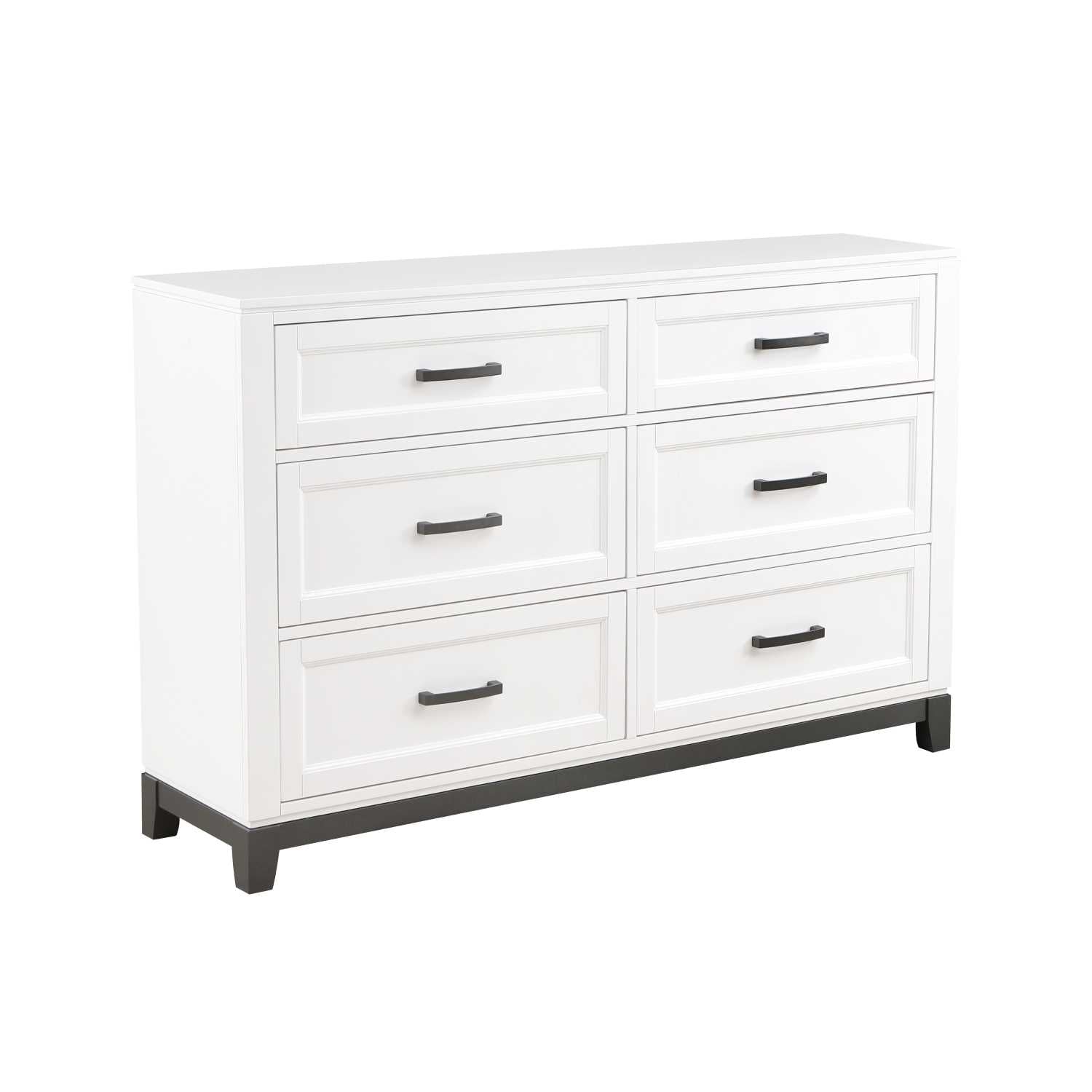 Garretson Wooden Dresser & Mirror White 1450