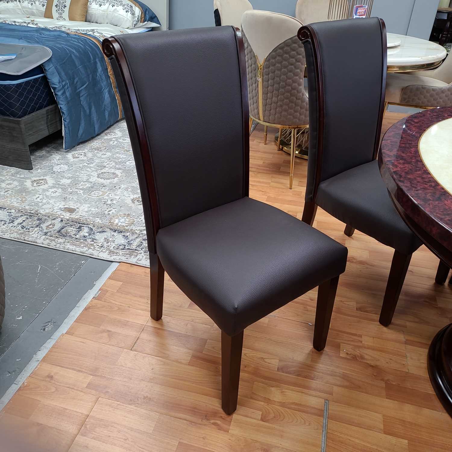 Greta Dining set with Marble Lazy Susan 7 PC Set ( OPEN BOX )