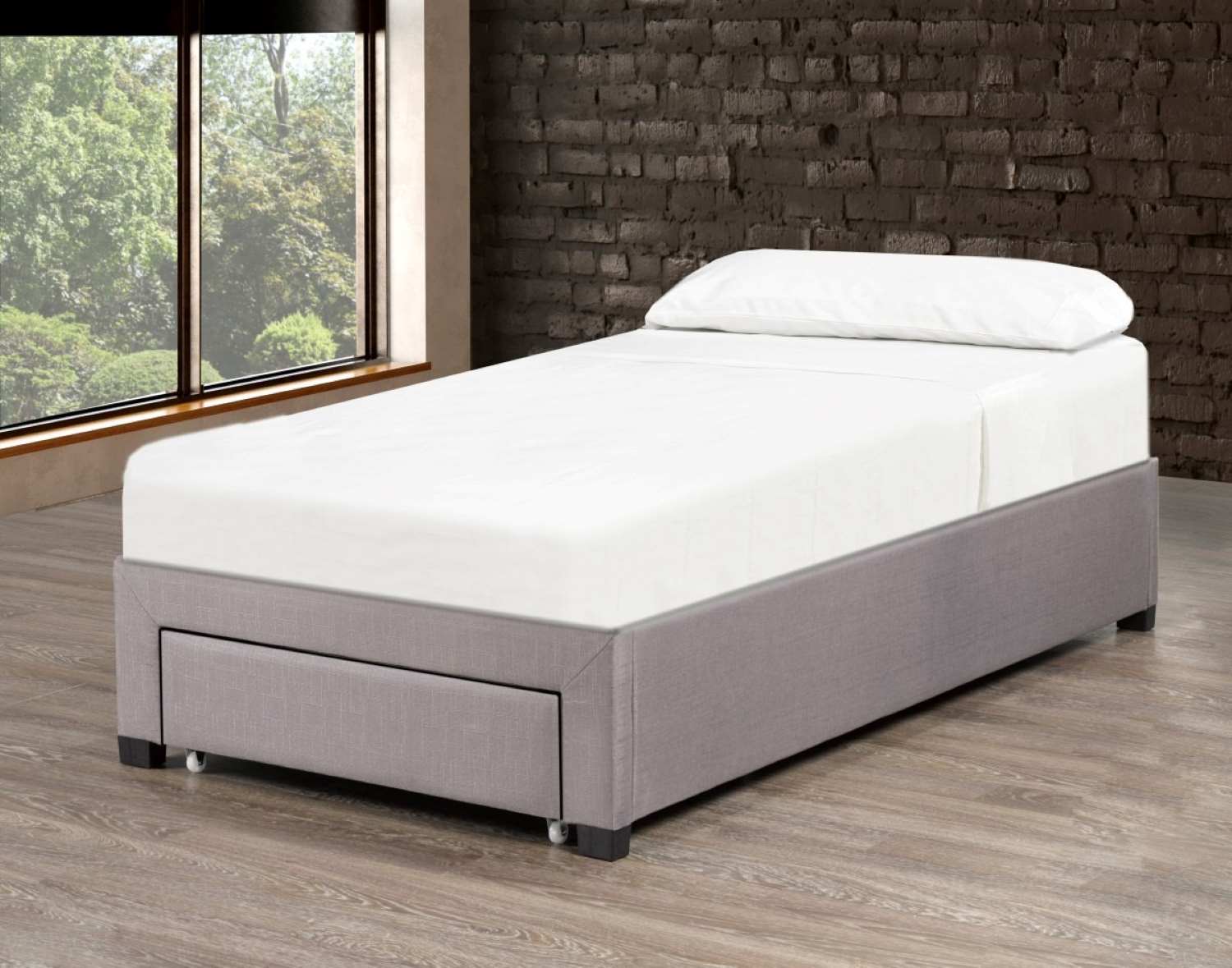 Grey Bradley Platform Bed Base 151155