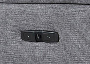 Grey Fabric Power Recliner Chair With USB Ports 8155