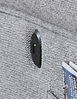 Grey Fabric Sofa Bed With Built-in Charging Station 9045 (64")