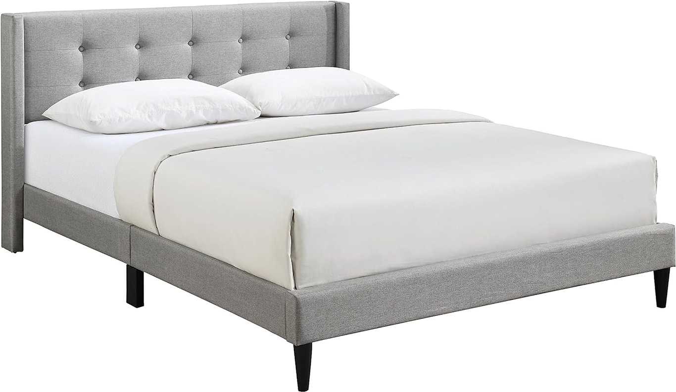 Grey Platform Fabric Bed 5270