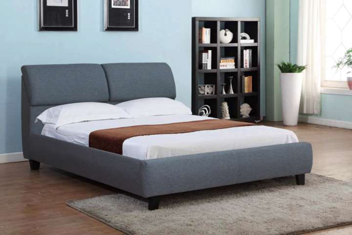 Grey Fabric Bed Queen 193-G